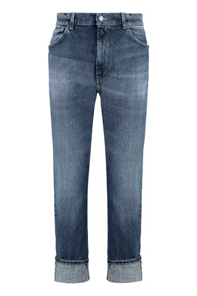 Dondup Jeans With Belt Loops In Blue
