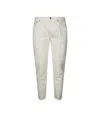 Dondup Trousers With Back And Front Pockets In White
