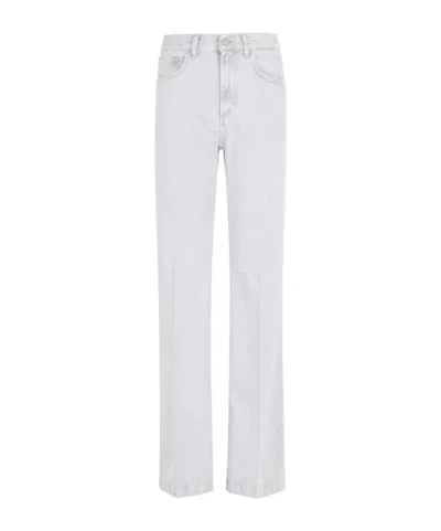 Dondup Jeans With Belt Loops In White