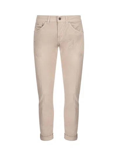 Dondup Button Detailed Straight Leg Jeans In Neutral