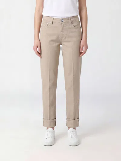 Dondup Cropped Fit Stretch Denim Jeans In Brown