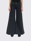 Dondup Marlen Wide Leg Denim Pants In Black