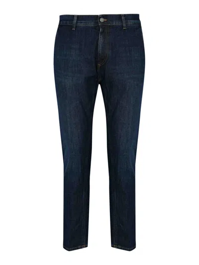 Dondup Jeff Carrot Jeans In Stretch Denim In Blue