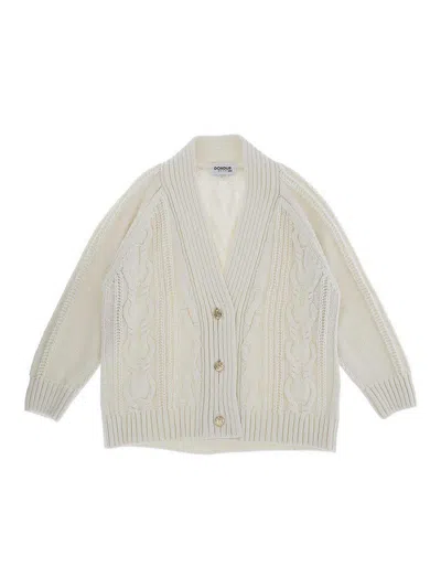 Dondup Kids' Jersey Cardigan In Gray