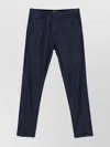 Dondup Joe Belted Turn-up Hem Trousers In Blue