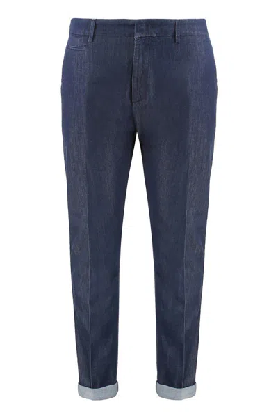 Dondup Joe Cotton Trousers In Blue