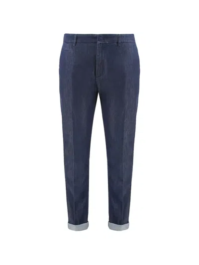 Dondup Joe Cotton Trousers In Blue