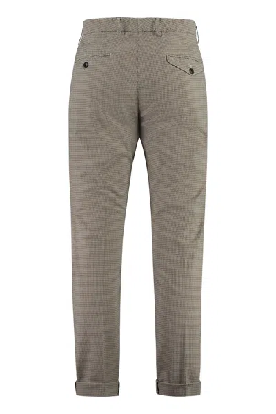 Dondup Joe Prince-of-wales Checked Trousers In Gray