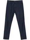 Dondup Joe Belted Turn-up Hem Trousers In Blue