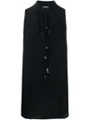 Dondup Keyhole-neck Sleeveless Dress In 黑色
