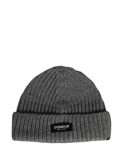 Dondup Knitted Beanie In Grey