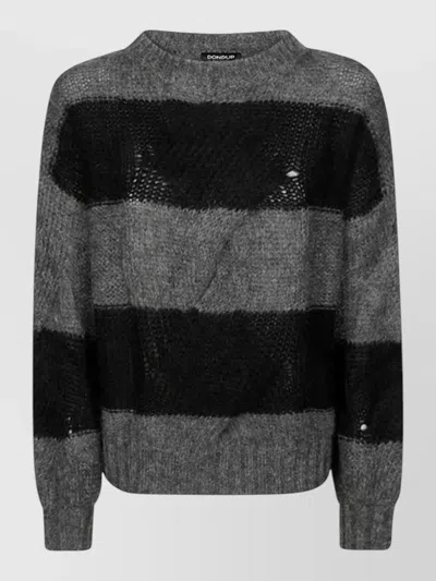 Dondup Knitwear Round Neck Striped Long Sleeves In Multi