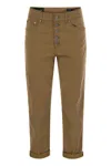 Dondup Koons Loose Fitting Jeans In Lyocell And Stretch Cotton In Brown