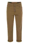 Dondup Koons - Loose-fitting Jeans In Lyocell And Stretch Cotton In Brown
