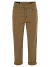 Dondup Koons Loose Fitting Jeans In Lyocell And Stretch Cotton In Hazelnut