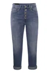 Dondup Buttoned Skinny Fit Jeans In Blue