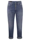 Dondup Koons - Loose Jeans With Jewelled Buttons In Blue