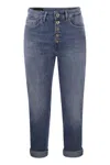 Dondup Koons - Loose Jeans With Jewelled Buttons In Blue