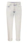 Dondup Koons Loose Jeans In Bull Stretch In White