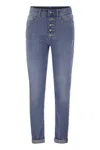 Dondup Koons Jewelled Five-pocket Jeans In Blue