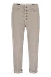 Dondup Koons - Multi-striped Velvet Trousers With Jewelled Buttons