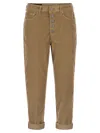 Dondup Five Bags Of Jeans In Camel