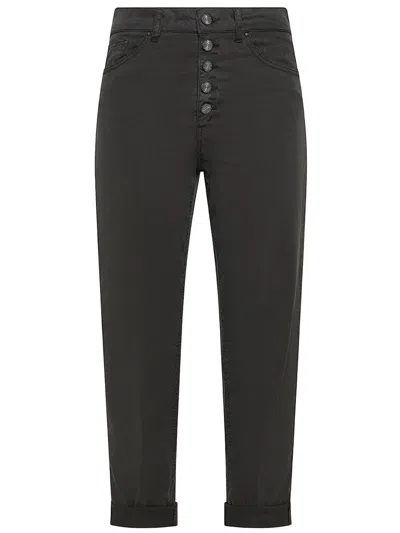 Dondup Koons Loose Jeans In Bull Stretch In Black