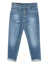 Dondup Buttoned Distressed Denim In Blue