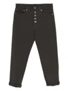 Dondup Button Trousers In Brown