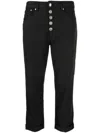 Dondup Tapered Leg Pants With Five-button Closure In Black