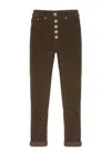 Dondup Corduroy Button-fly Jeans In Brown
