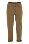 Dondup Koons Loose Fitting Jeans In Lyocell And Stretch Cotton In Brown