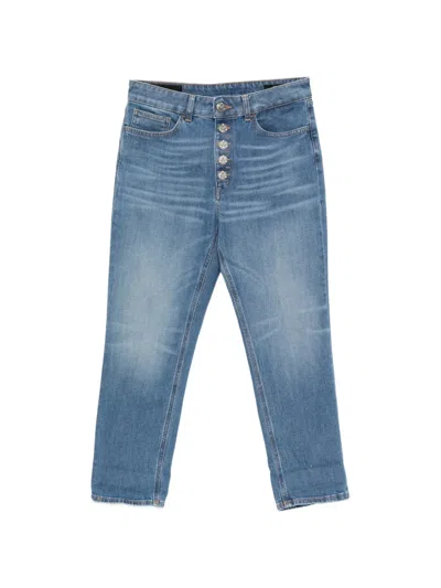 Dondup Koons Button Trousers In Blue