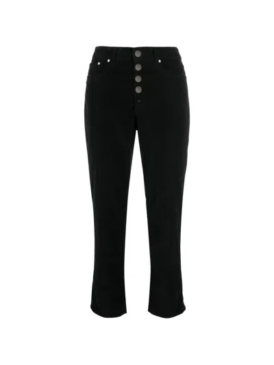 Dondup Koons Buttoned Trousers In Black