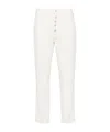 Dondup Koons Cropped Straight-leg Trousers In White