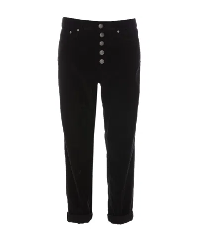 DONDUP DONDUP MID-RISE CROPPED CORDUROY TROUSERS