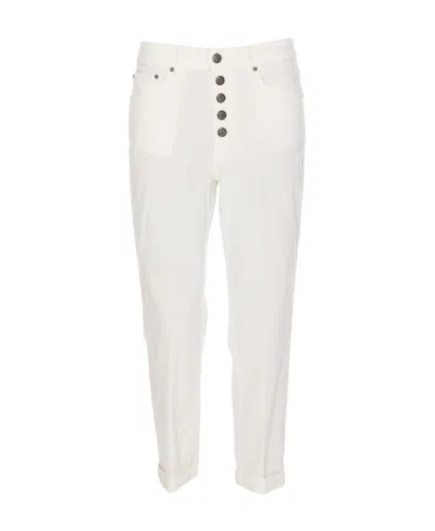 DONDUP DONDUP MID-RISE CROPPED CORDUROY TROUSERS