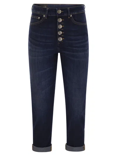 DONDUP DONDUP KOONS LOOSE JEANS WITH JEWELLED BUTTONS