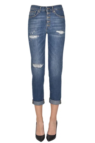 Dondup Koons Destroyed Effect Jeans In Blue
