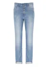 Dondup Rolled Cuffs Five-pocket Trousers In Blue