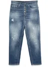 Dondup Trousers Featuring Distressed Effect And Rolled Cuffs In Blue