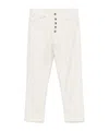 Dondup Cropped Cotton-blend Denim Jeans With Button Detailing
