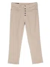 Dondup Trousers Featuring Bottom Cuffs And 5 Pockets In Neutrals
