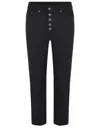 Dondup High-waisted Cropped Jeans In Black