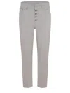 Dondup Rolled Cuffs Trousers Joyful Pockets In White