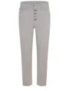Dondup Rolled Cuffs Trousers Joyful Pockets In White