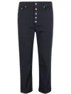 Dondup Koons Loose-fitting Velvet Trousers In Blue
