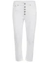 Dondup Koons Mid-rise Tapered-leg Jeans In White