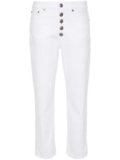 Dondup Geometric-print Roll-neck Jumper In White
