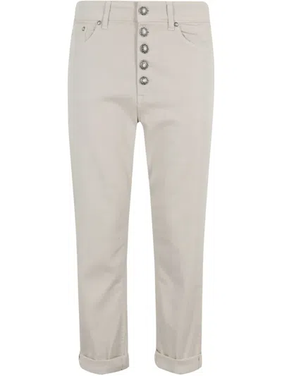 Dondup Koons - Loose-fit Fleece Trousers In White